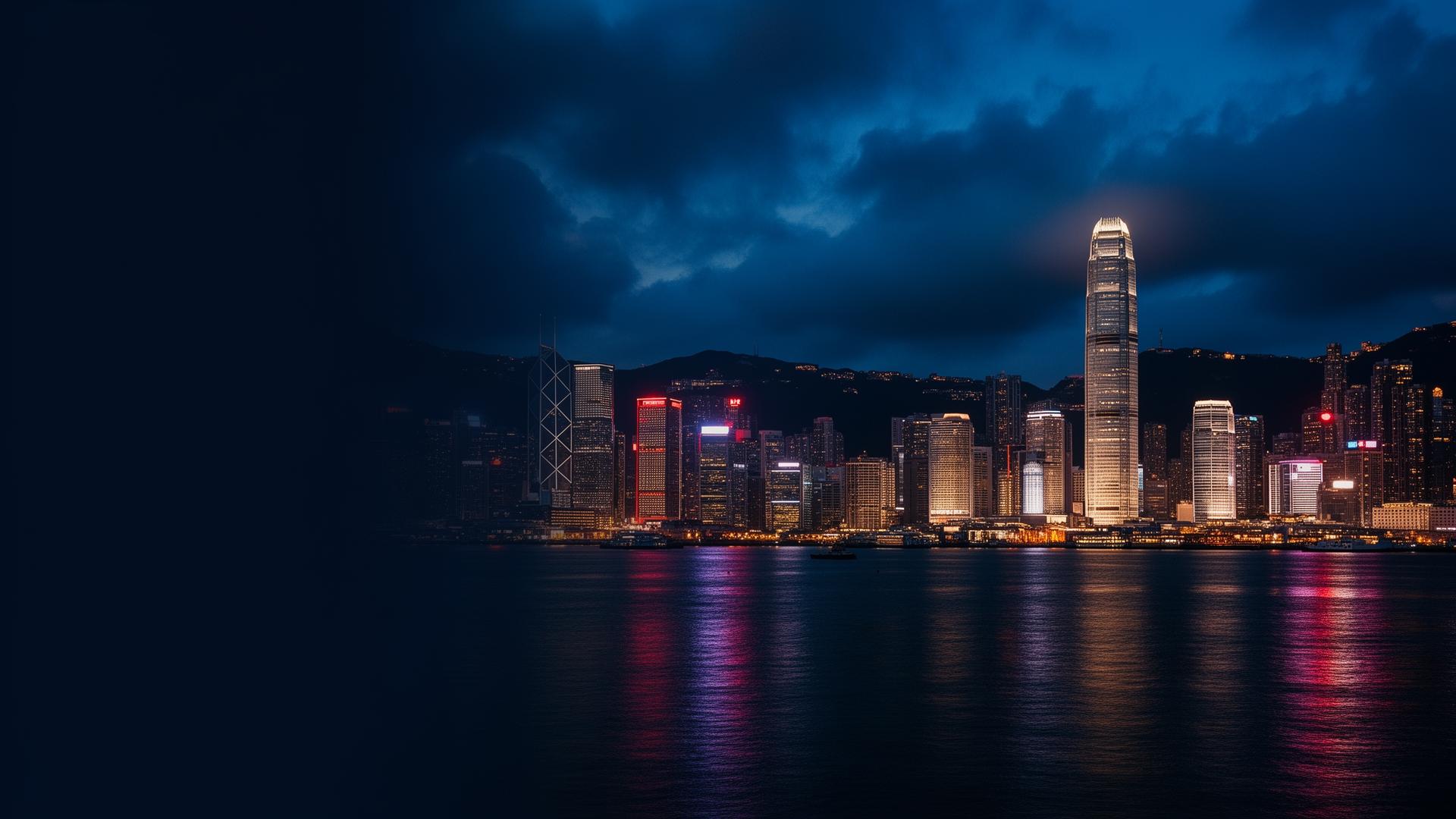 Hong Kong skyline at dusk